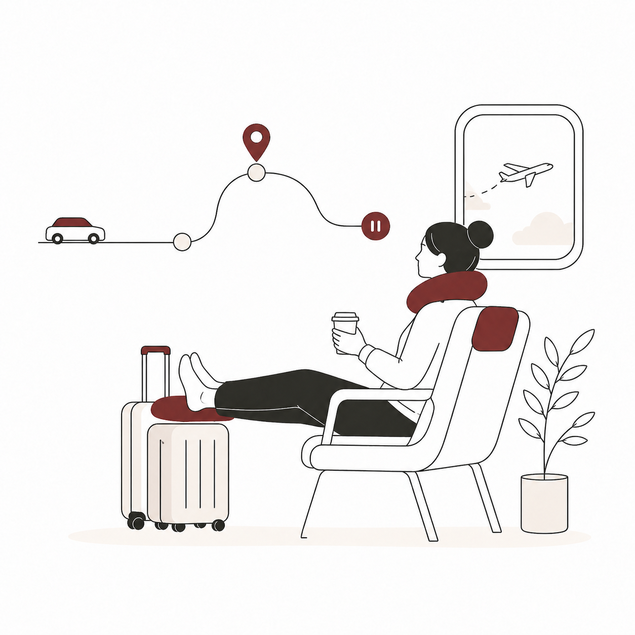 Minimal illustration for travel and logistics